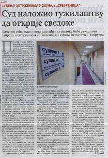 Суд наложио Тужилаштву да открије сведоке