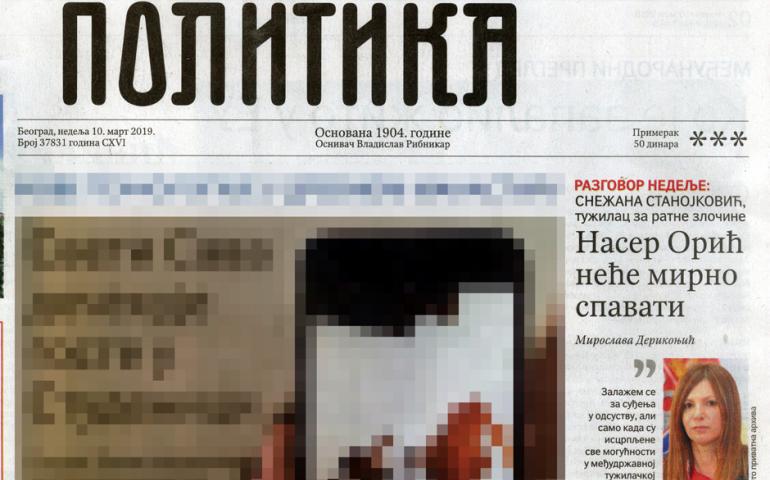 POLITIKA  - Razgovor nedelje: Snežana Stanojković, tužilac za ratne zločine